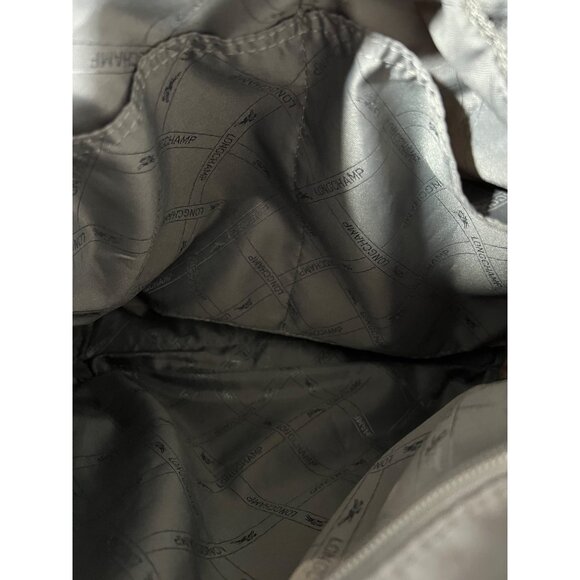 Longchamp Gray Nylon Crossbody Bag With Adjustable Strap & Zipper Closure - Picture 7 of 10